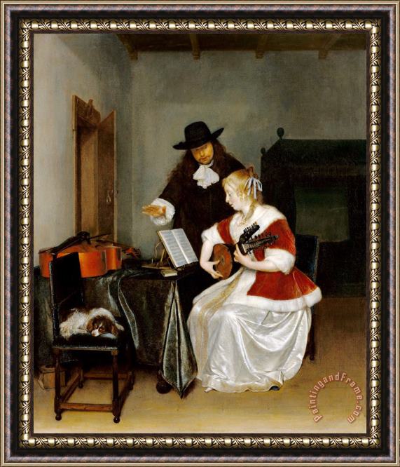 Gerard ter Borch The Music Lesson Framed Print