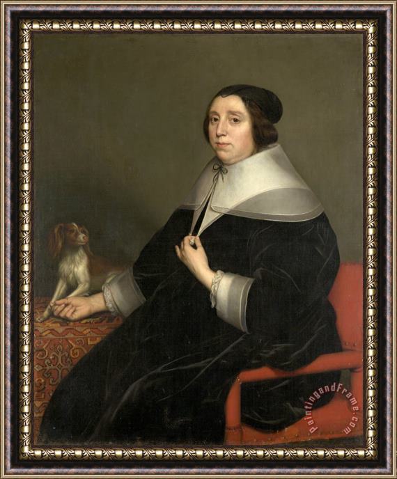 Gerard Van Honthorst Portrait of a Woman Framed Painting