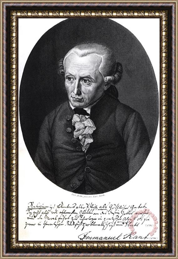German School Portrait Of Emmanuel Kant Framed Print