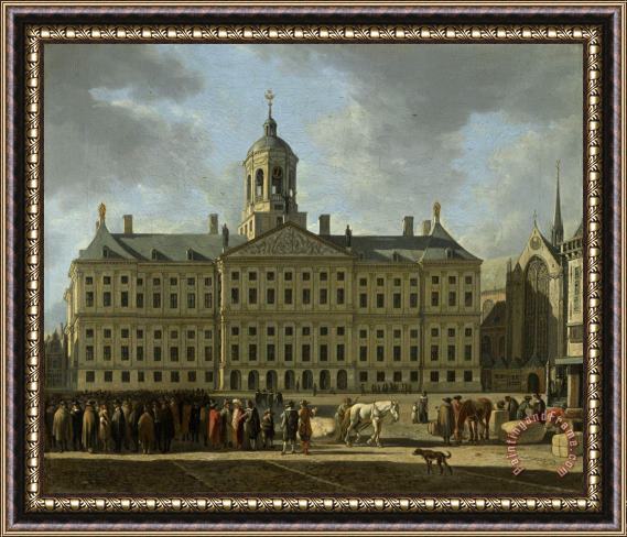 Gerrit Adriaensz. Berckheyde The Town Hall on Dam Square, Amsterdam Framed Print
