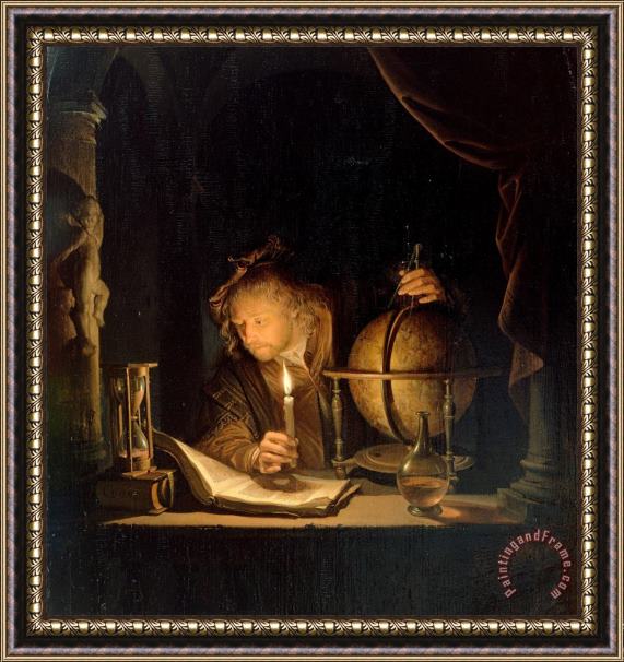 Gerrit Dou Astronomer by Candlelight Framed Painting