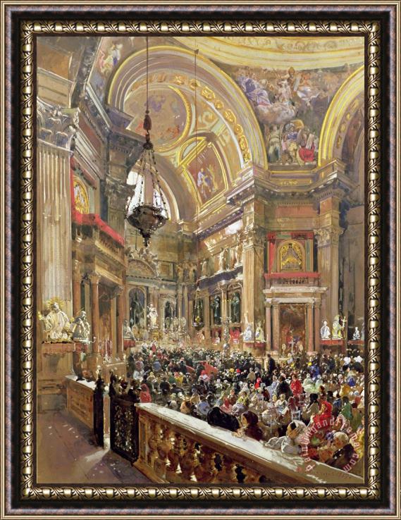 Giacinto Gigante The Miracle of the Liquefaction of the Blood of Saint Januarius Framed Print