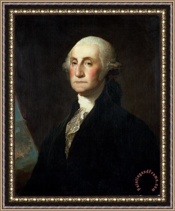 Gilbert Stuart Portrait of George Washington Framed Painting