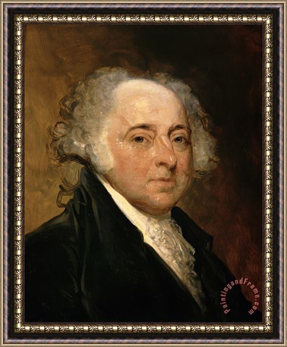 Gilbert Stuart Portrait of John Adams Framed Painting