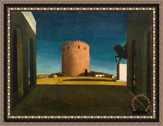 Giorgio De Chirico The Red Tower Framed Painting
