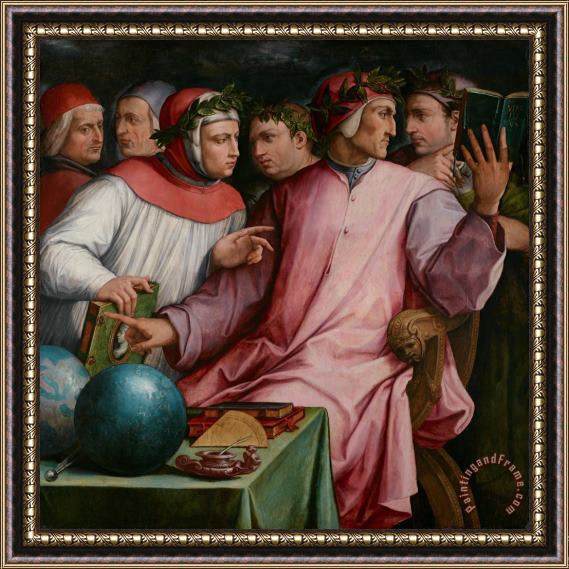 Giorgio Vasari Six Tuscan Poets Framed Painting