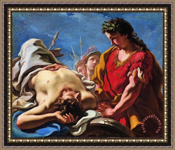 Giovanni Antonio Pellegrini Alexander at The Corpse of The Dead Darius Framed Painting