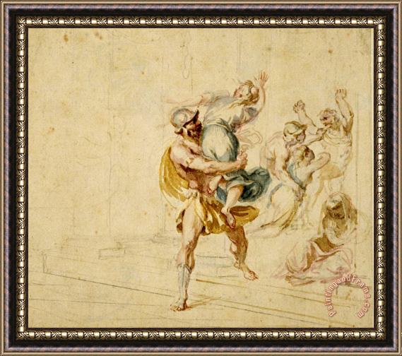 Giovanni Battista Cipriani The Rape of The Sabine Women Framed Painting