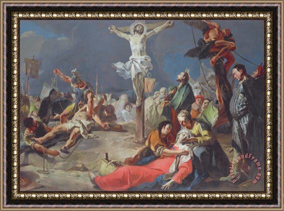 Giovanni Battista Tiepolo The Crucifixion Framed Painting