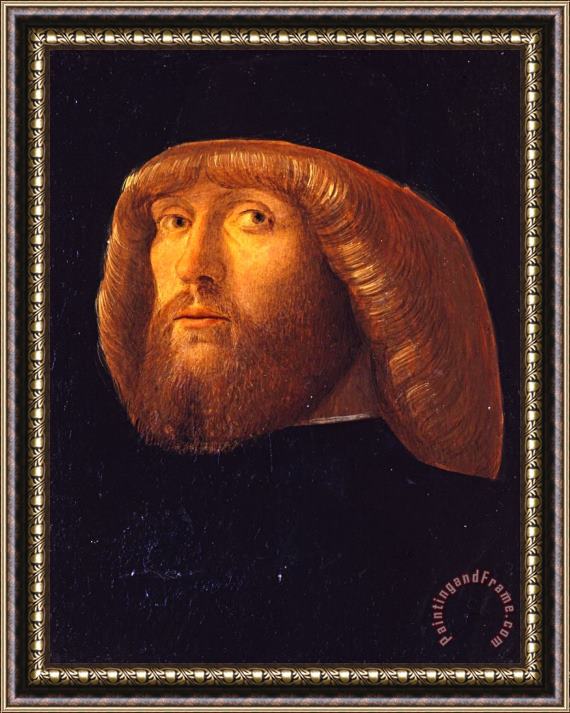 Giovanni Bellini A Bearded Man Framed Print