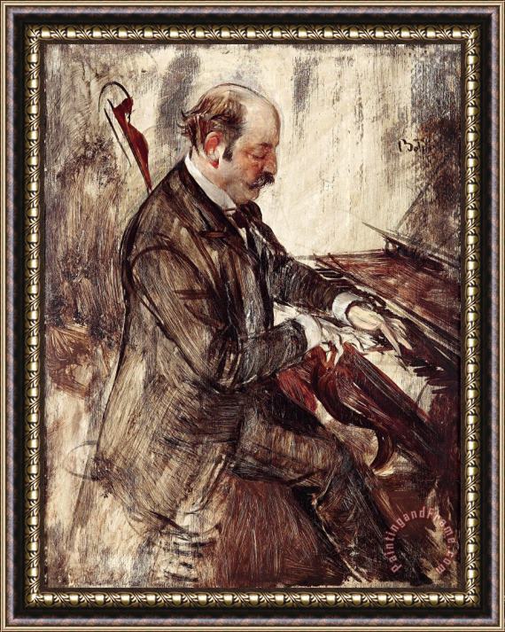 Giovanni Boldini Der Pianist Framed Painting