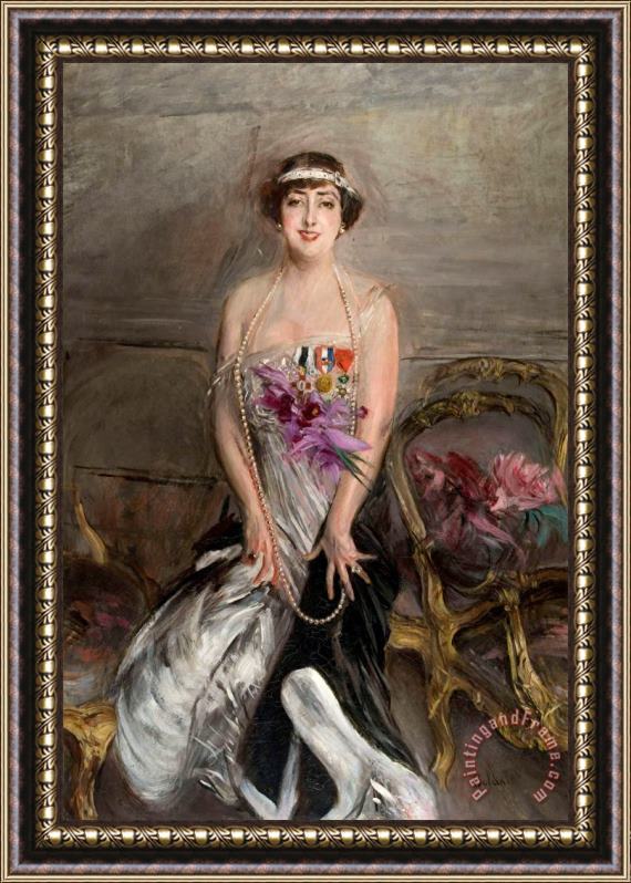 Giovanni Boldini Madame Michelham Framed Painting