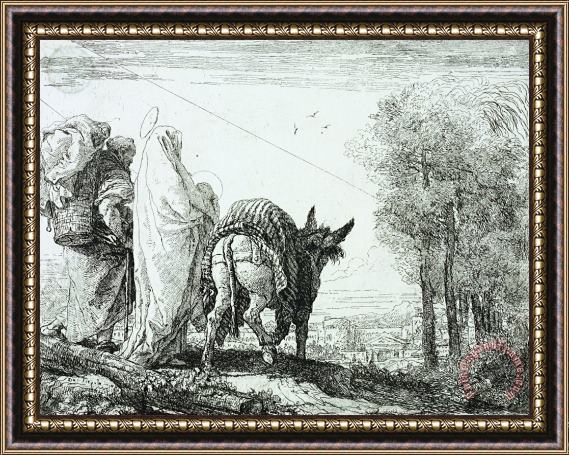 Giovanni Domenico Tiepolo The Flight Into Egypt Framed Print