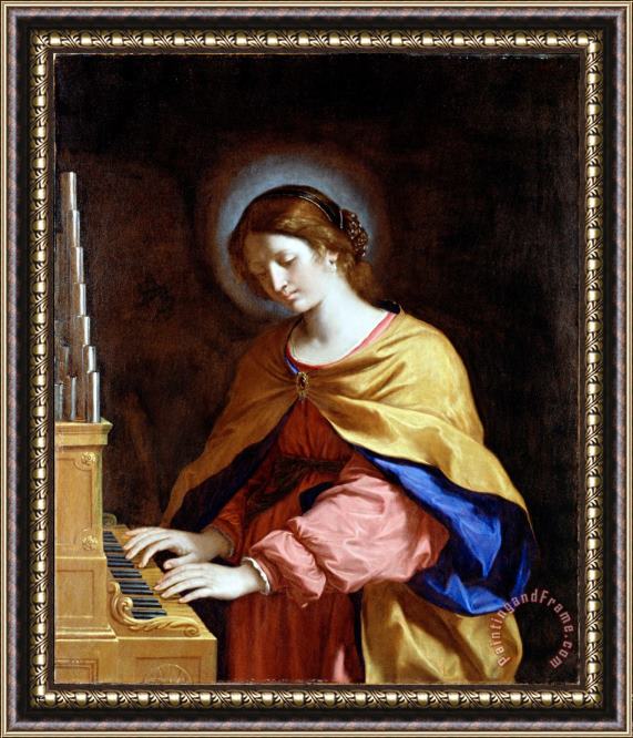 Giovanni F. Barbieri St. Cecilia Framed Painting