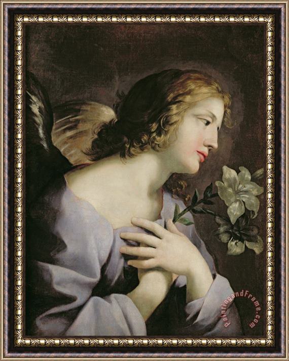 Giovanni Francesco Romanelli The Angel of the Annunciation Framed Painting