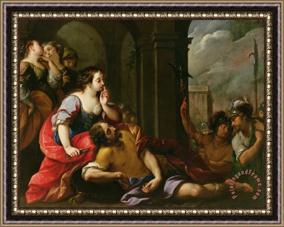 Giuseppe Nuvolone Samson and Delilah Framed Painting