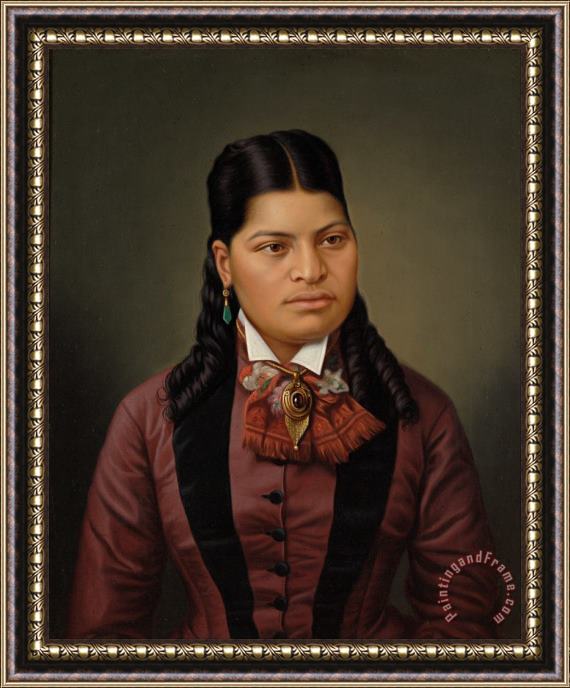 Gottfried Lindauer Maori Girl Framed Print