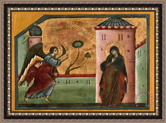 Guido Da Siena Annunciation Framed Painting