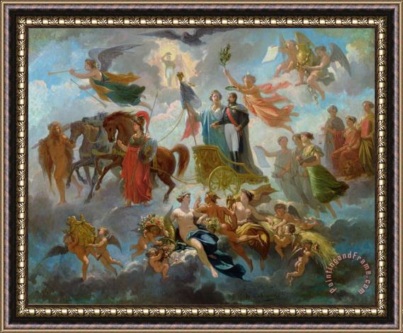Guillaume-Alphonse Harang Cabasson Apotheosis Of Napoleon IIi Framed Painting