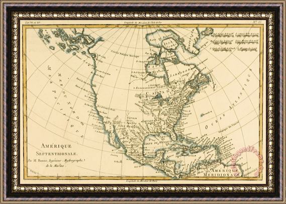 Guillaume Raynal Antique Map of North America Framed Print