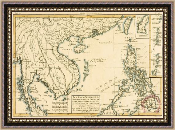 Guillaume Raynal Antique Map of South East Asia Framed Print