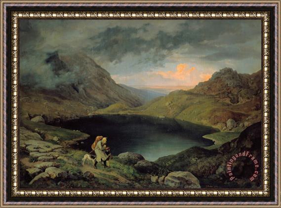 Gustav Karl Ludwig Richter Teich Im Riesengebirge Framed Print