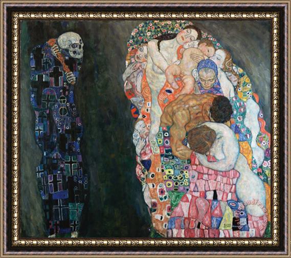 Gustav Klimt Death And Life Framed Print