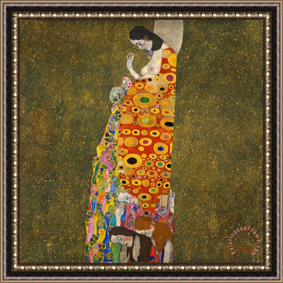 Gustav Klimt Hope Ii Lady Framed Painting