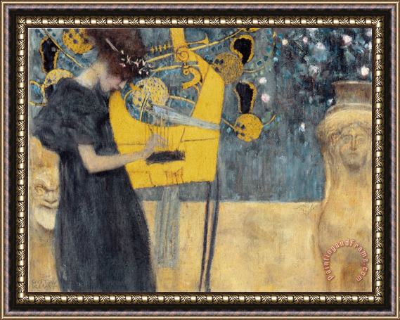 Gustav Klimt Music Framed Print