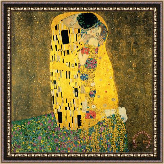 Gustav Klimt The Kiss Iv Framed Painting
