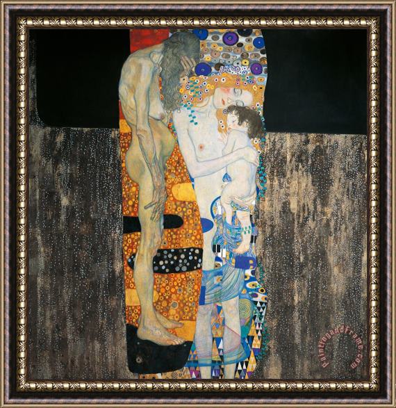 Gustav Klimt The Three Ages Of Woman Framed Print