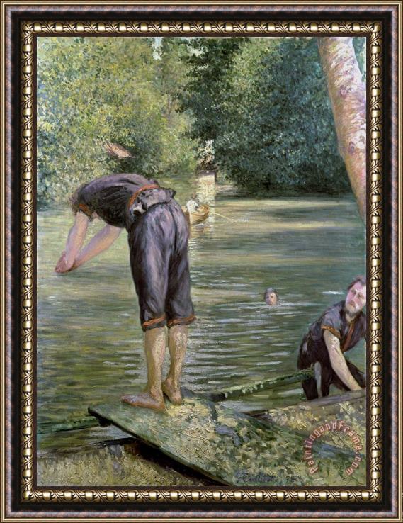Gustave Caillebotte Bathers On The Banks Of The Yerres Framed Print