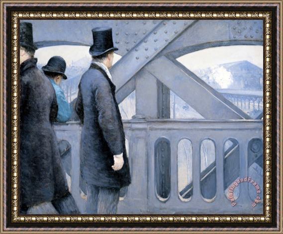 Gustave Caillebotte On The Europe Bridge Framed Painting