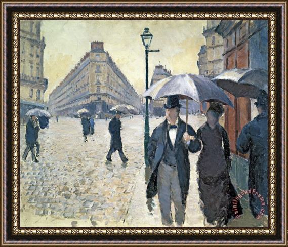 Gustave Caillebotte Paris a Rainy Day Framed Print