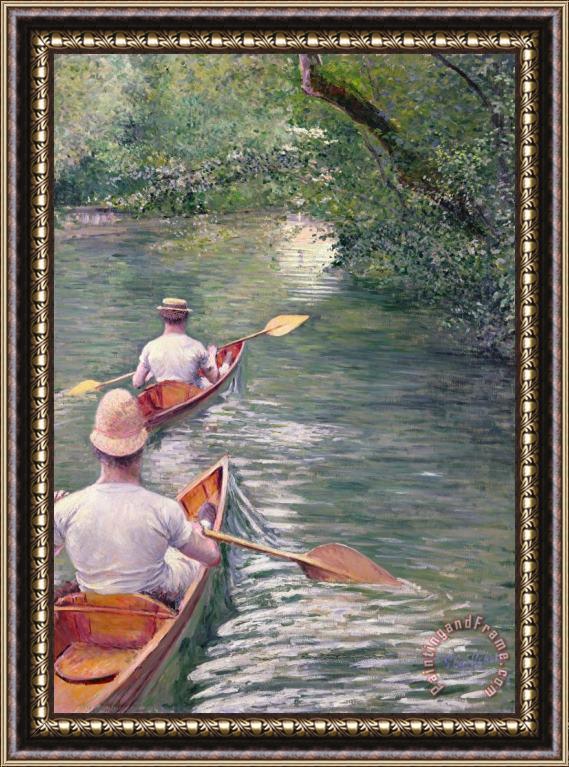 Gustave Caillebotte The Canoes Framed Print