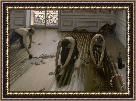 Gustave Caillebotte The Floor Planers Framed Painting
