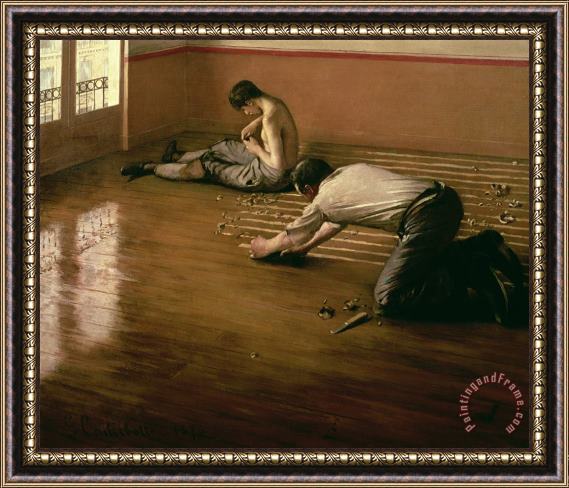 Gustave Caillebotte The Parquet Planers Framed Print