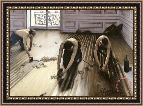 Gustave Caillebotte The Parquet Planers Framed Print
