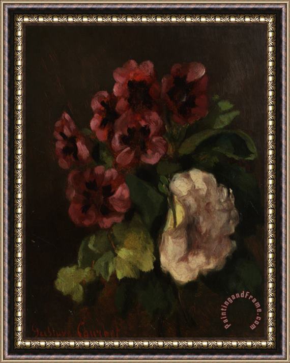 Gustave Courbet Bouquet De Fleurs Framed Print