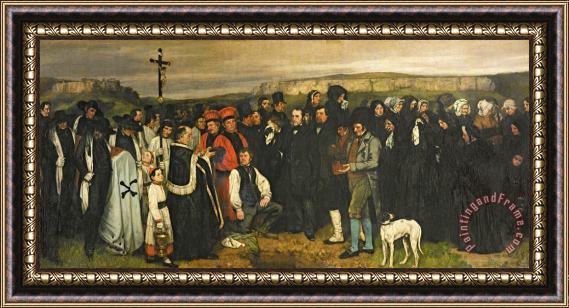 Gustave Courbet Burial at Ornans Framed Painting