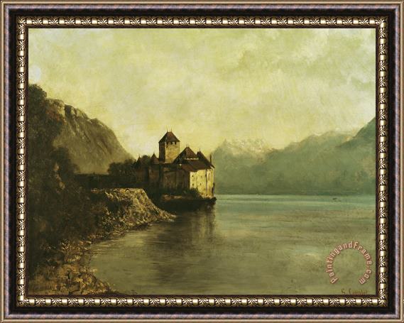 Gustave Courbet Chateau de Chillon Framed Painting