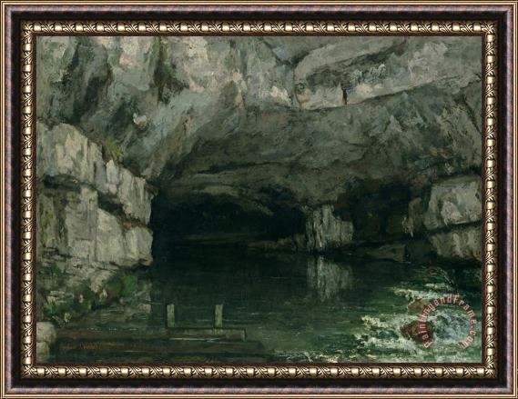 Gustave Courbet The Grotto of the Loue Framed Print