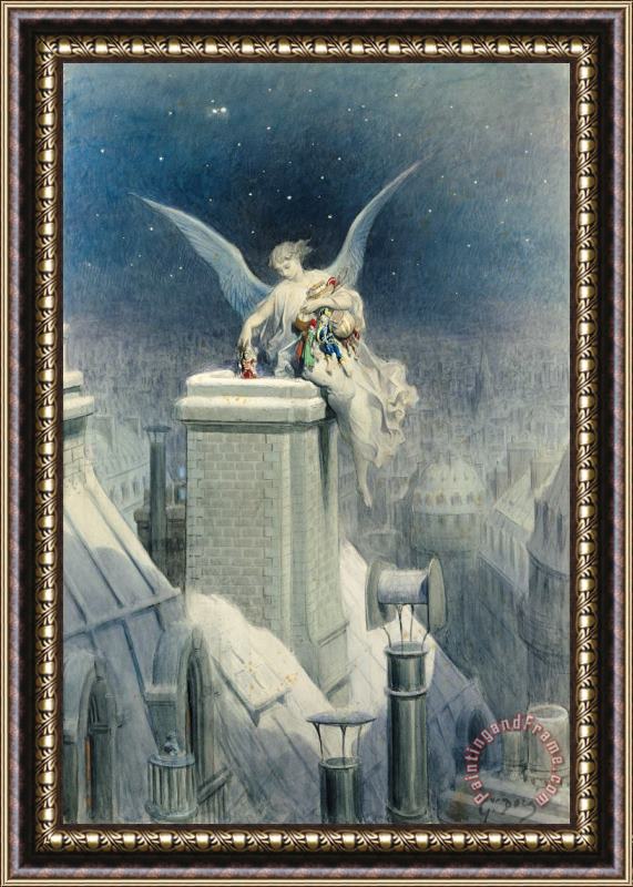 Gustave Dore Christmas Eve Framed Print