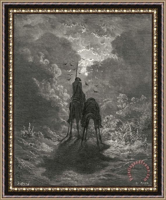 Gustave Dore Don Quixote on Horseback Framed Print
