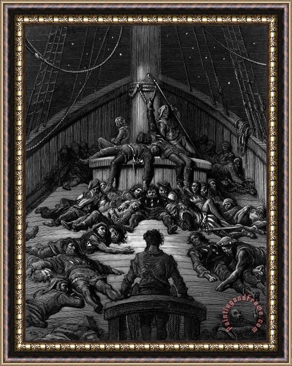 Gustave Dore The Mariner Gazes On His Dead Companions And Laments The Curse Of His Survival While All His Fellow Framed Painting
