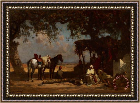 Gustave Guillaumet An Arab Encampment Framed Print