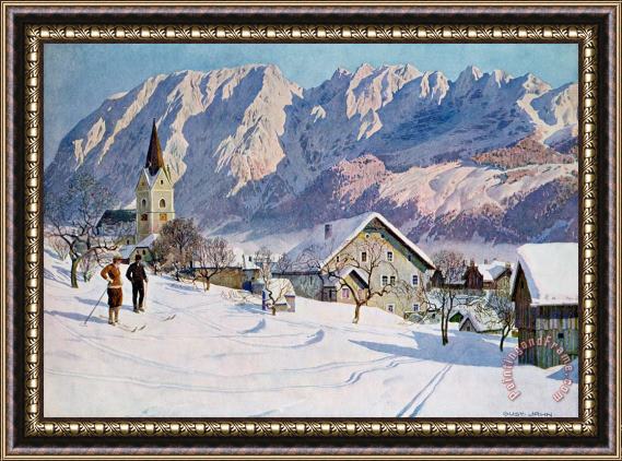 Gustave Jahn Mitterndorf In Austria Framed Painting