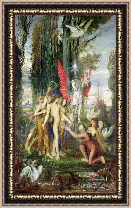 Gustave Moreau Hesiod And The Muses Framed Print