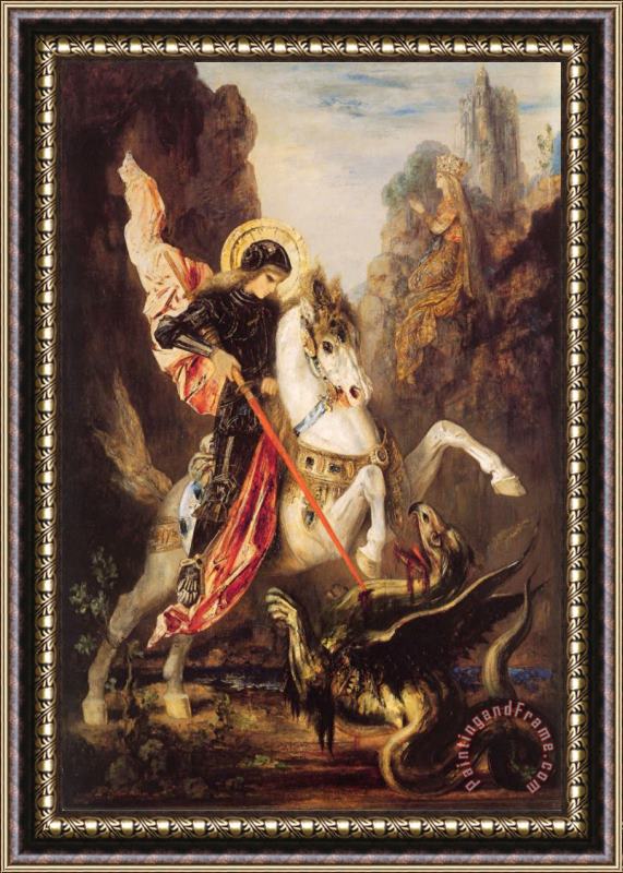 Gustave Moreau Saint George Framed Painting