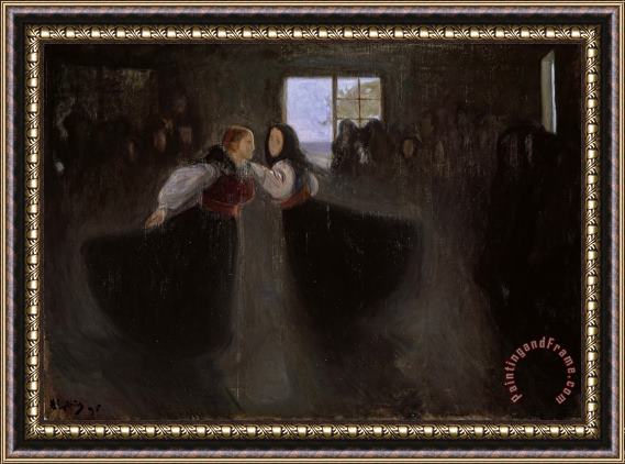 Halfdan Egedius Girls Dancing Framed Painting